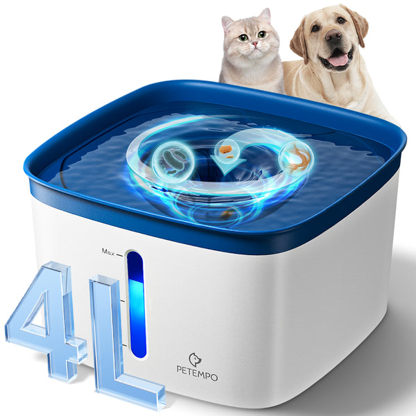 PWF-04 Cat Water Fountain, 4L Quiet LED Instant Clean